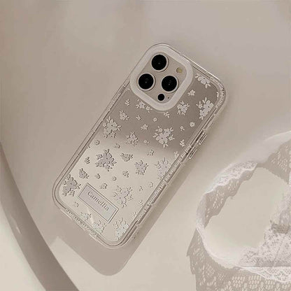 Cute Phone Cases for iPhone 15, 14, 13, 12 Pro Max, 14, 15 Plus, 11, X, XS, XR, and XS Max - Mirror Camellia Flower - TSP343 - Touchy Style