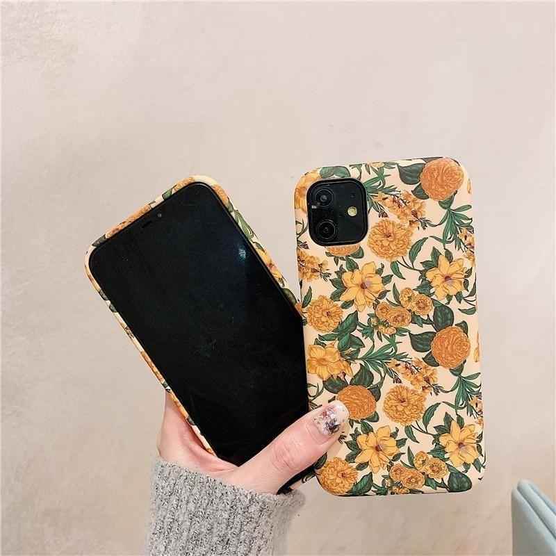 Cute Phone Cases For iPhone 15 14 13 12Pro 8 Plus 7 X XR 11 Pro Max Sun Flower - Touchy Style .