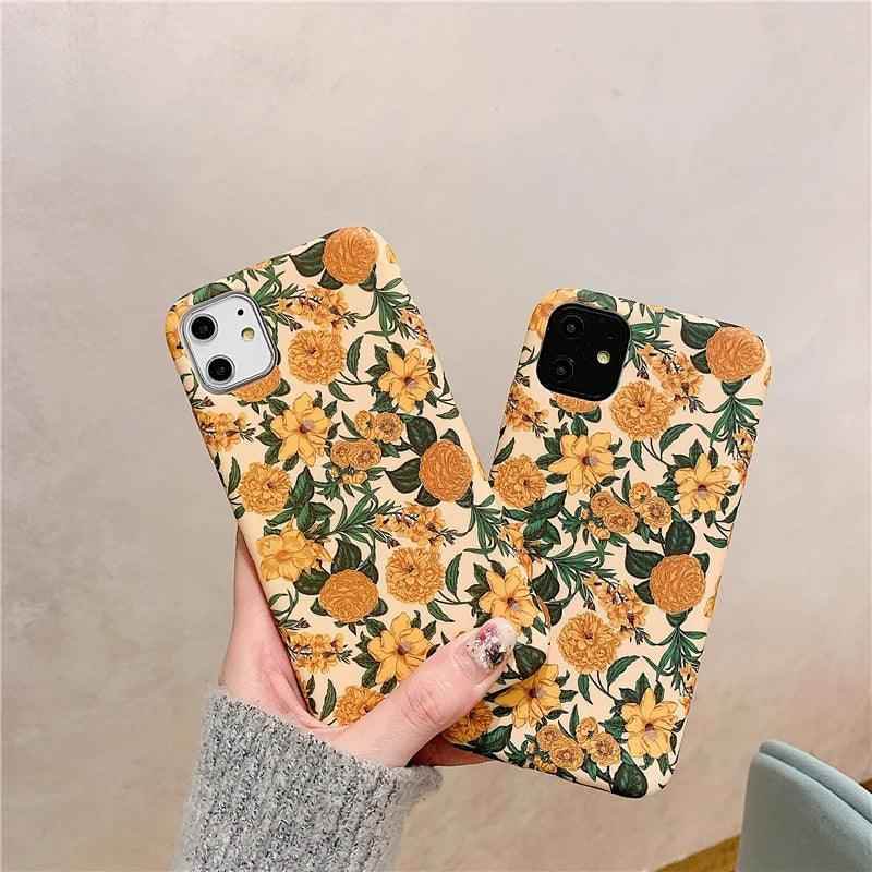 Cute Phone Cases For iPhone 15 14 13 12Pro 8 Plus 7 X XR 11 Pro Max Sun Flower - Touchy Style
