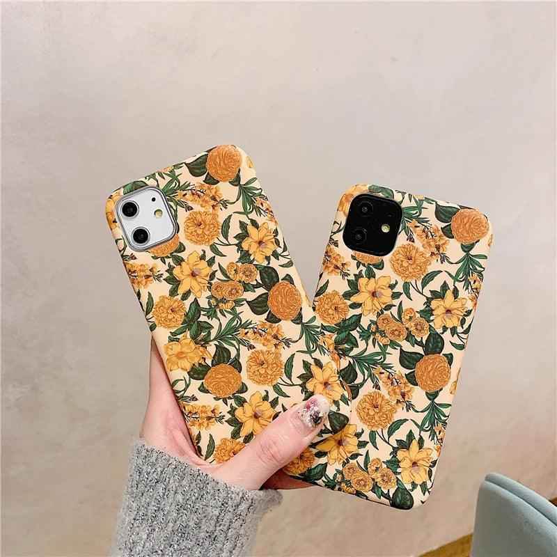 Cute Phone Cases For iPhone 15 14 13 12Pro 8 Plus 7 X XR 11 Pro Max Sun Flower - Touchy Style .