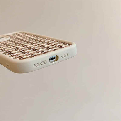 Cute Phone Cases For iPhone 15/14/13/12/11/SE/7/8 - Cloth Lattice Grid - TSP321 - Touchy Style