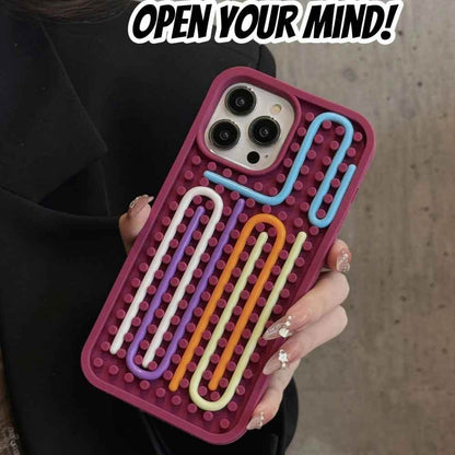 Cute Phone Cases for iPhone 16, 15, 14, 13, 12, and 11 Pro Max - Funny Sensory Activity Board Silicone Decompression Cover - TSP208 - Touchy Style