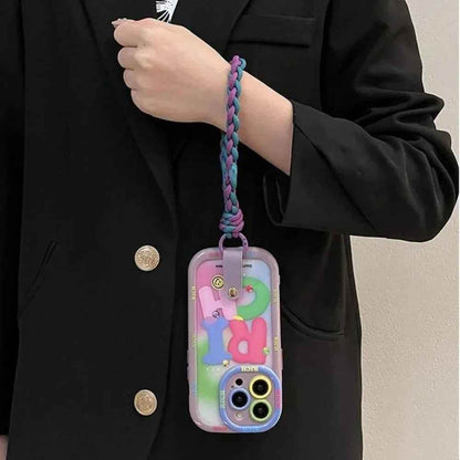 Cute Phone Cases for iPhone 16, 15, 14, 13, 12, and 11 Pro Max with Wrist Chain - Rich Contrast Color - TSP484 - Touchy Style