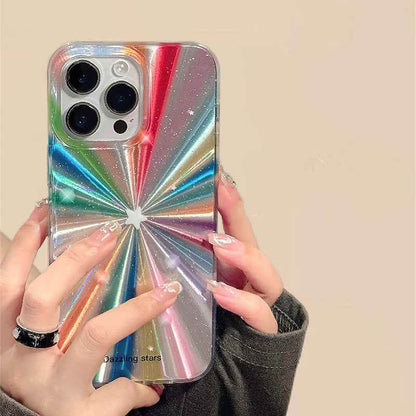 Cute Phone Cases For iPhone 16, 15 Pro Max, 14, 13, 11, 12, or 15 Plus - Colorful Rainbow Stars - Glitter Cover - TSP278 - Touchy Style