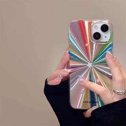 Cute Phone Cases For iPhone 16, 15 Pro Max, 14, 13, 11, 12, or 15 Plus - Colorful Rainbow Stars - Glitter Cover - TSP278 - Touchy Style