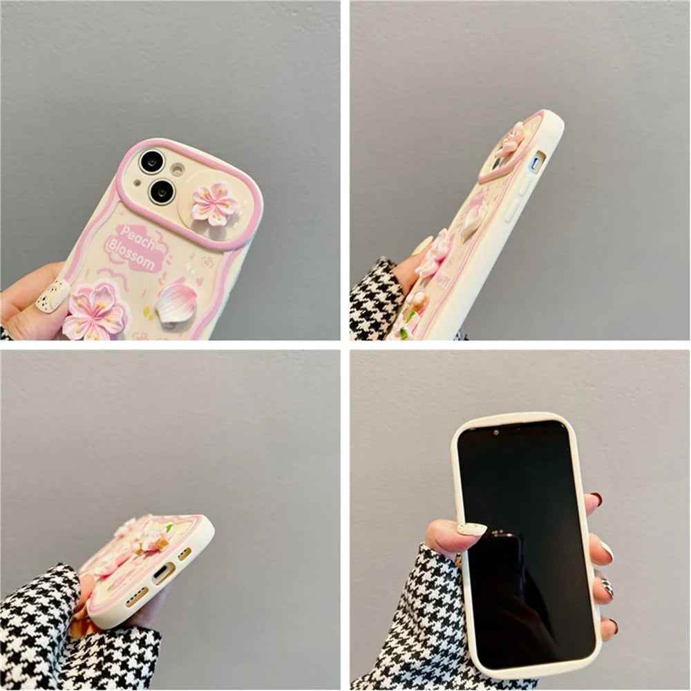 Cute Phone Cases For iPhone 7, 8, XR, X, XS Max, 11, 12, 13, 14, and 15 Pro Max - 3D Floral Soft Cover - TSP430 - Touchy Style
