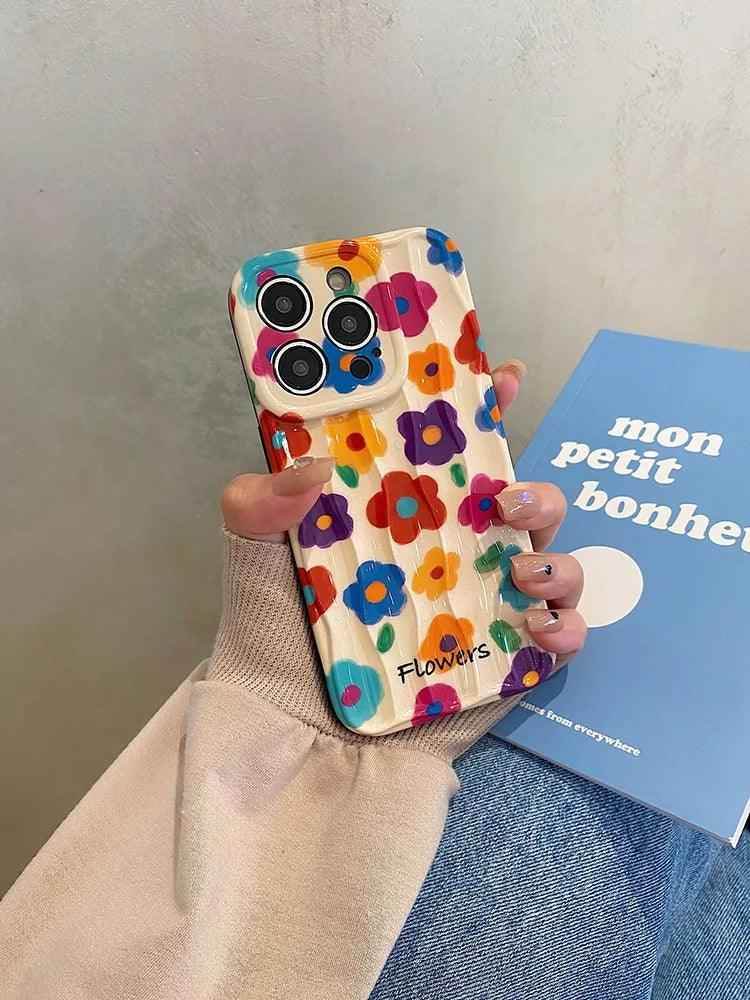 Cute Phone Cases: Garden Flowers Oil Painting for iPhone 11-15 Pro Max - TSP301 - Touchy Style
