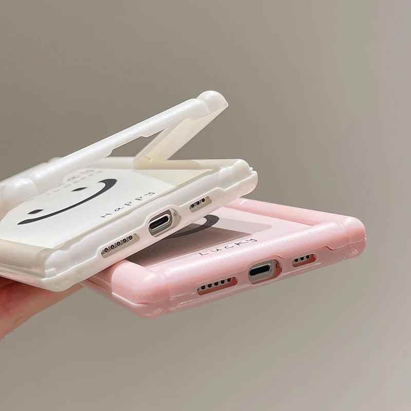 Cute Phone Cases - Lucky Happy Smile Holder Stand Case for iPhone 15/14/13/12 Pro Max - TSP292 - Touchy Style