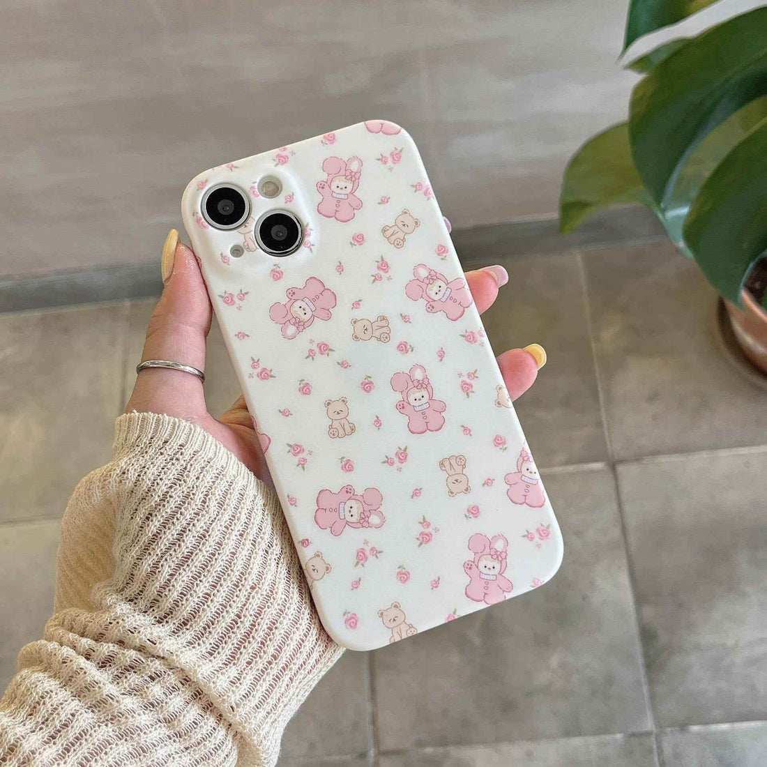 Cute Rabbit Pajamas Bear Cartoon Phone Cases for iPhone 11 Pro Max, 12, 13, 14 - Touchy Style