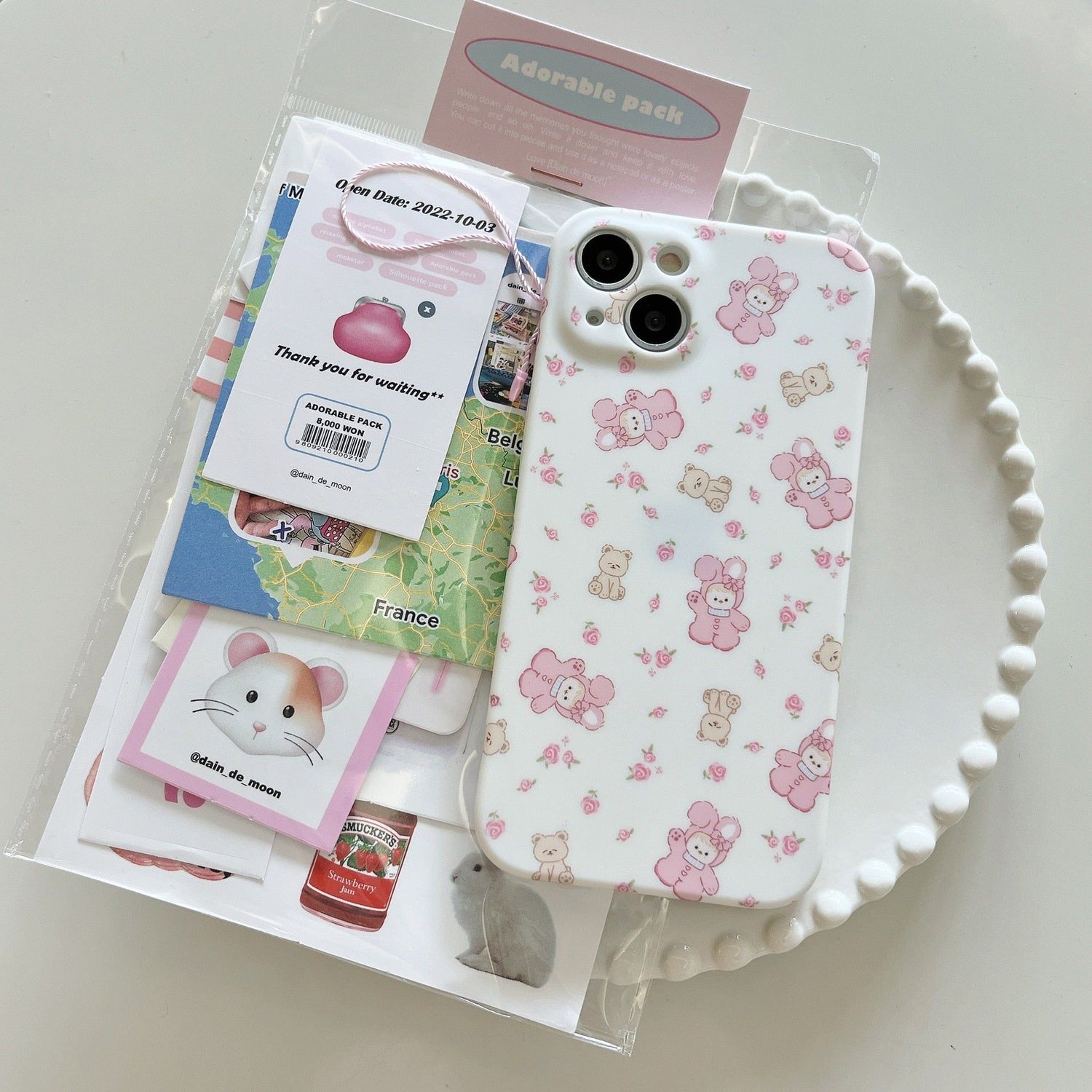 Cute Rabbit Pajamas Bear Cartoon Phone Cases for iPhone 11 Pro Max, 12, 13, 14 - Touchy Style .