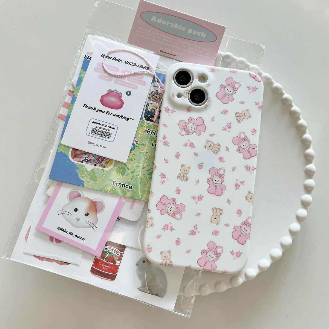 Cute Rabbit Pajamas Bear Cartoon Phone Cases for iPhone 11 Pro Max, 12, 13, 14 - Touchy Style