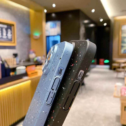 Cute Solid Color Ink Dot Phone Case Cover for iPhone 11, 12, 13, 14 Pro Max, and 14 Plus - Touchy Style