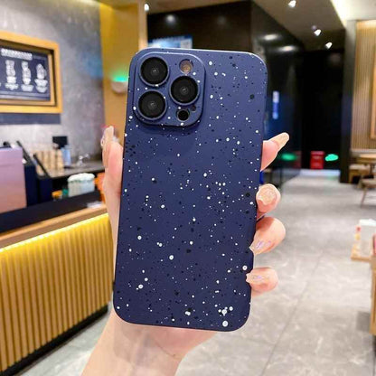 Cute Solid Color Ink Dot Phone Case Cover for iPhone 11, 12, 13, 14 Pro Max, and 14 Plus - Touchy Style .