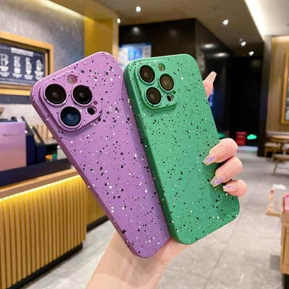 Cute Solid Color Ink Dot Phone Case Cover for iPhone 11, 12, 13, 14 Pro Max, and 14 Plus - Touchy Style .