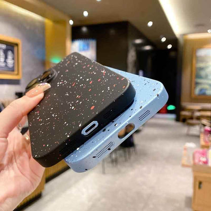 Cute Solid Color Ink Dot Phone Case Cover for iPhone 11, 12, 13, 14 Pro Max, and 14 Plus - Touchy Style