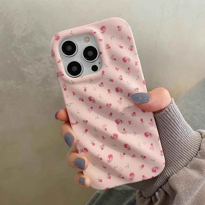 Cute Strawberry Flowers Phone Case for iPhone 11, 12, 13, 14 Pro Max - Touchy Style