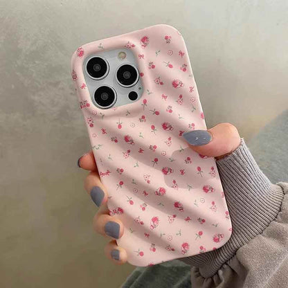 Cute Strawberry Flowers Phone Case for iPhone 11, 12, 13, 14 Pro Max - Touchy Style