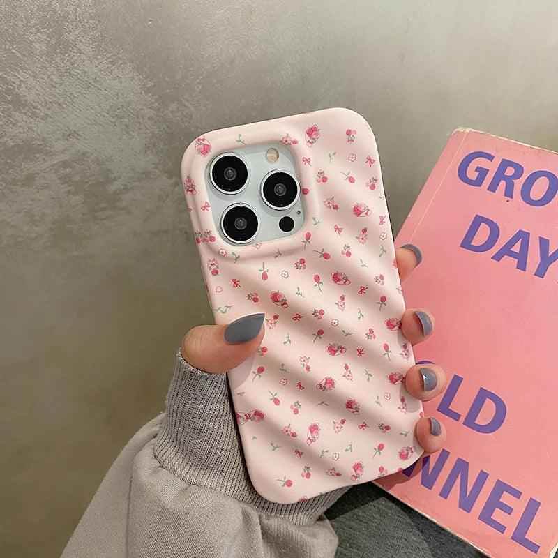 Cute Strawberry Flowers Phone Case for iPhone 11, 12, 13, 14 Pro Max - Touchy Style .