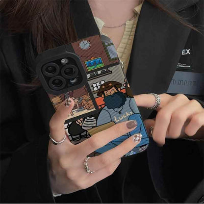 Cute Street Fashion Illustration Phone Case for iPhone 6, 7, 8, X, XR, 11, 12, 13, 14 Pro, XS Max, Mini Plus - Touchy Style .