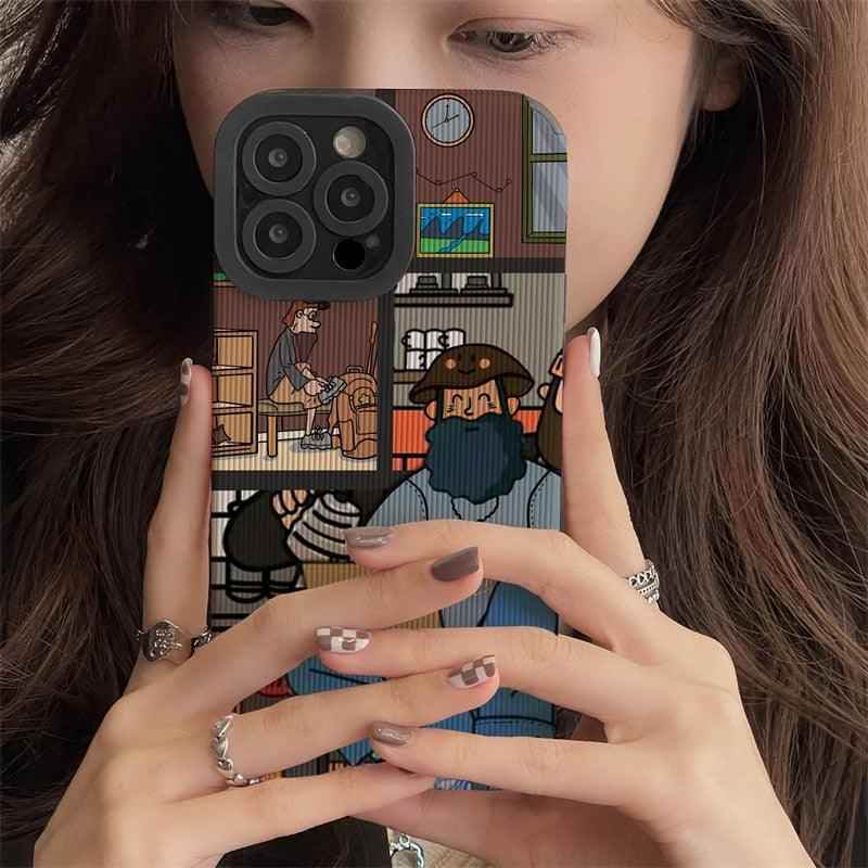 Cute Street Fashion Illustration Phone Case for iPhone 6, 7, 8, X, XR, 11, 12, 13, 14 Pro, XS Max, Mini Plus - Touchy Style .