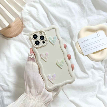 Cute Sweet Soft Laser Heart Phone Cases for iPhone 11 Pro Max, 12, 13, and 14 - Touchy Style