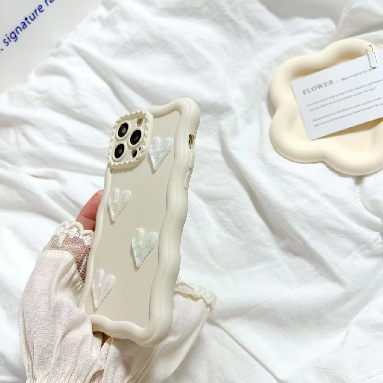 Cute Sweet Soft Laser Heart Phone Cases for iPhone 11 Pro Max, 12, 13, and 14 - Touchy Style .