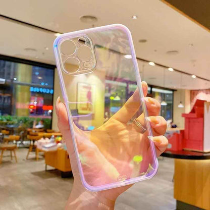 Cute Transparent Rainbow Gradient Phone Case Cover for iPhone 14, 13, 12, 11 Pro Max, X, XR, XS Max, 7, 8 Plus - Touchy Style
