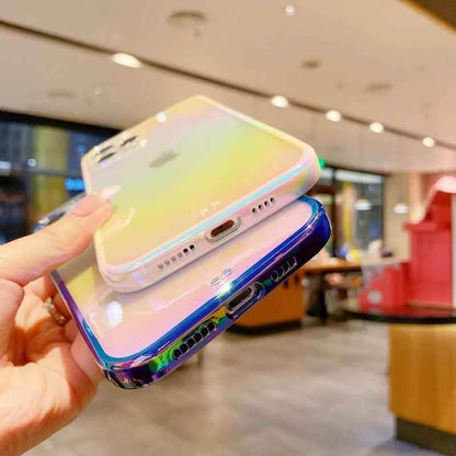 Cute Transparent Rainbow Gradient Phone Case Cover for iPhone 14, 13, 12, 11 Pro Max, X, XR, XS Max, 7, 8 Plus - Touchy Style