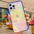 Cute Transparent Rainbow Gradient Phone Case Cover for iPhone 14, 13, 12, 11 Pro Max, X, XR, XS Max, 7, 8 Plus - Touchy Style