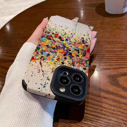 Cute Watercolor Ink Splash Arts Phone Case for iPhone 7, 8, X, XR, XS Max, 11, 12, 13, 14, 15, Pro Max, Mini 12, 13, 14, 15 Plus - Touchy Style .