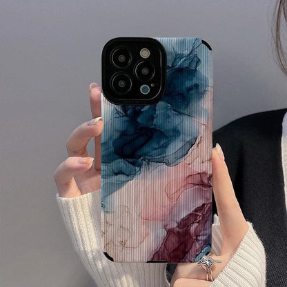 Cute Watercolor Marble Art Phone Case for iPhone 11, 12, 13, 14 Pro Max, Mini, 14 Plus, X, XR, XS Max, 7, 8 Plus – Protective Cover - Touchy Style .