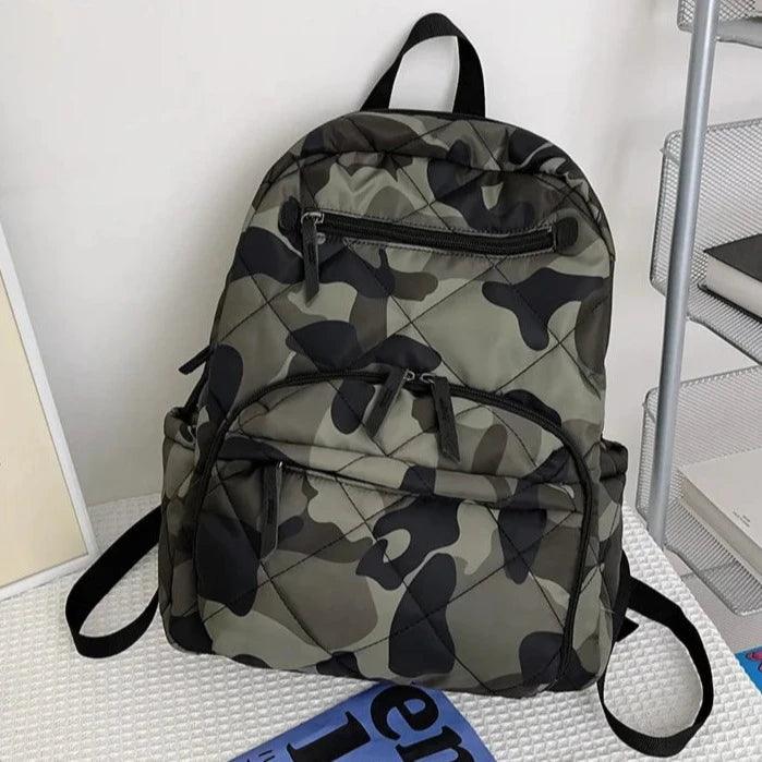 DB1247 Cool Backpack - Camouflage Waterproof Multi Pocket Travel Bag - Touchy Style .