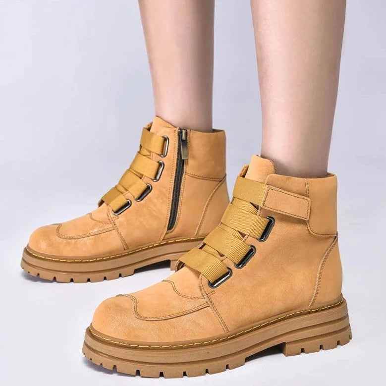 DM350 Fashion Leather Boots Women&