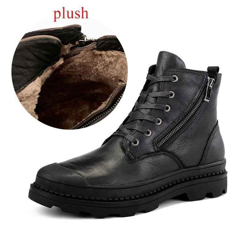 DM406 Leather Ankle Boots Men&