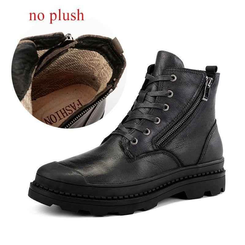 DM406 Leather Ankle Boots Men&