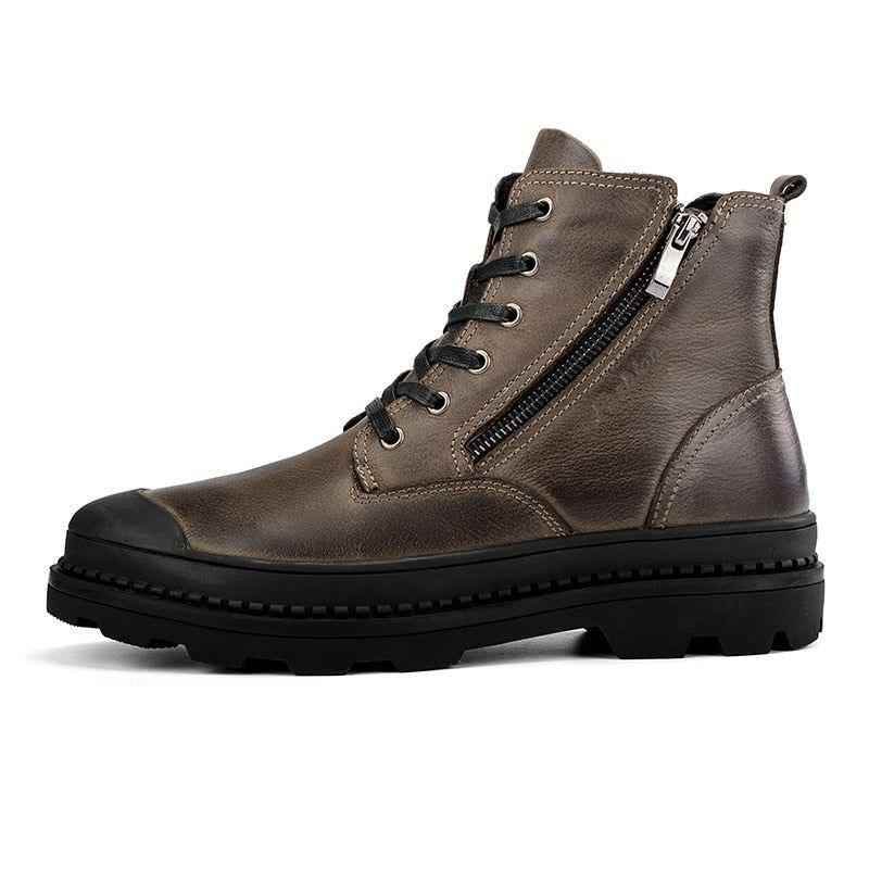 DM406 Leather Ankle Boots Men&