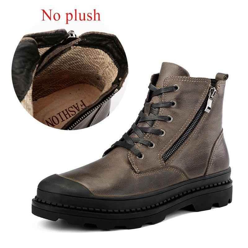 DM406 Leather Ankle Boots Men&