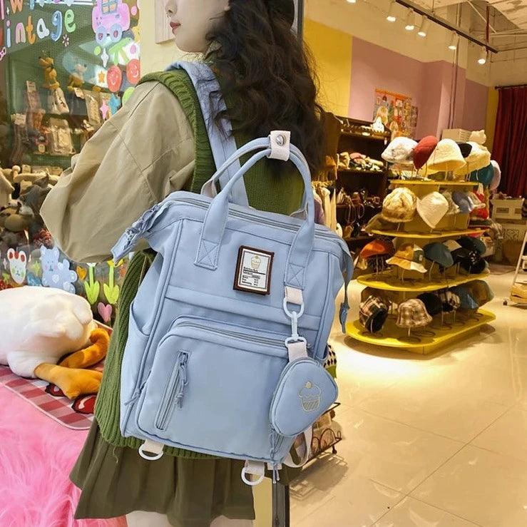 Double Zipper Multifunction Cool Backpack GZ238 for Teenage Girls - School Bags - Touchy Style .