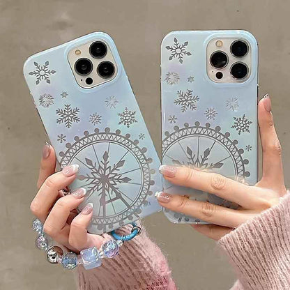 Dreamy Snowflake Cute Phone Case for iPhones 11, 12, 13, 14, 15 Pro Max, and 15 Plus - KBCPC234 Design - Touchy Style