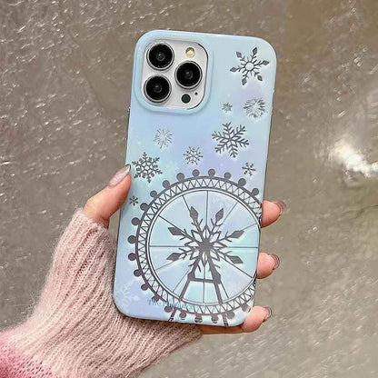 Dreamy Snowflake Cute Phone Case for iPhones 11, 12, 13, 14, 15 Pro Max, and 15 Plus - KBCPC234 Design - Touchy Style