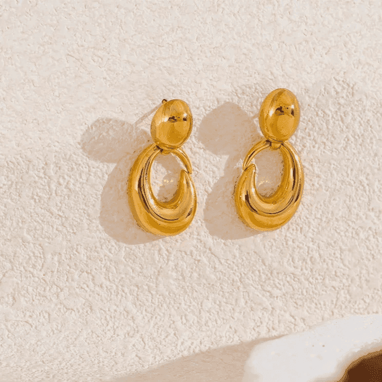 Drop Earrings Charm Jewelry - Stainless Steel - Geometric - YH3702A Design - Touchy Style