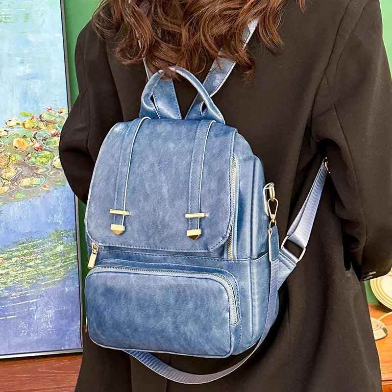 Durable and Stylish Vintage Leather Cool Backpack FN331 - Touchy Style