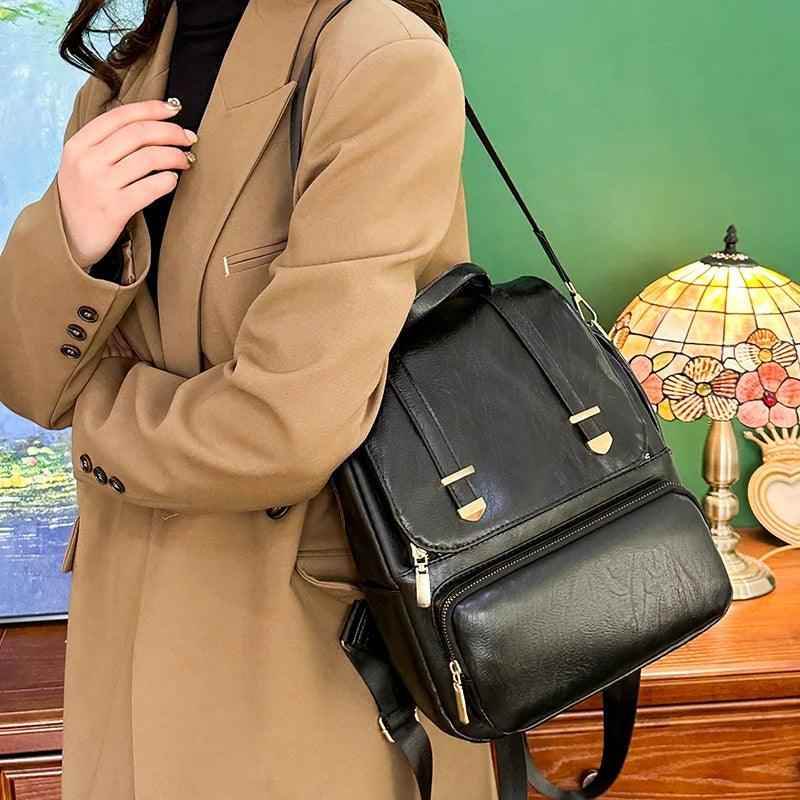 Durable and Stylish Vintage Leather Cool Backpack FN331 - Touchy Style