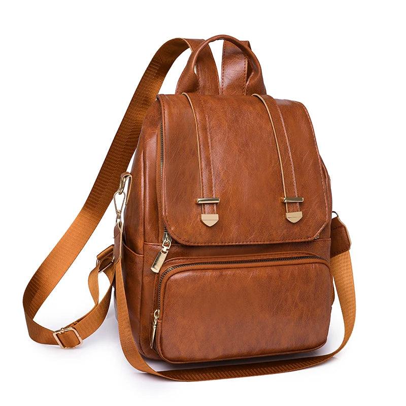 Durable and Stylish Vintage Leather Cool Backpack FN331 - Touchy Style .