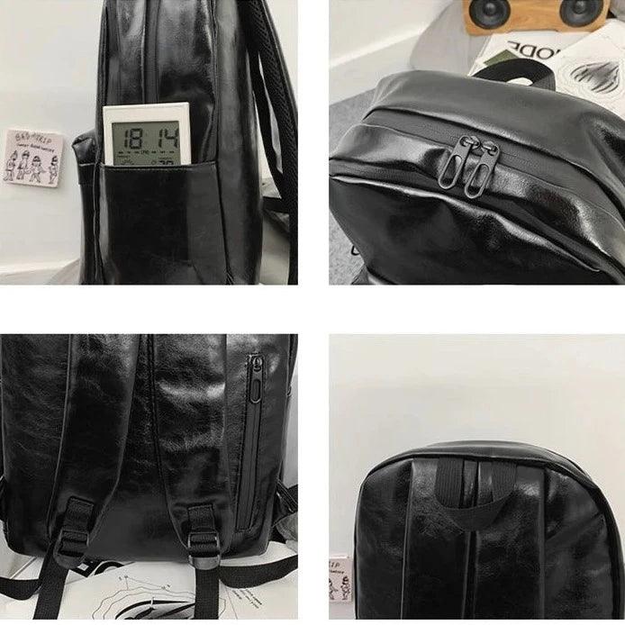 DV1231 Fashion Preppy Style Cool Backpack - PU Leather Bags - Touchy Style .