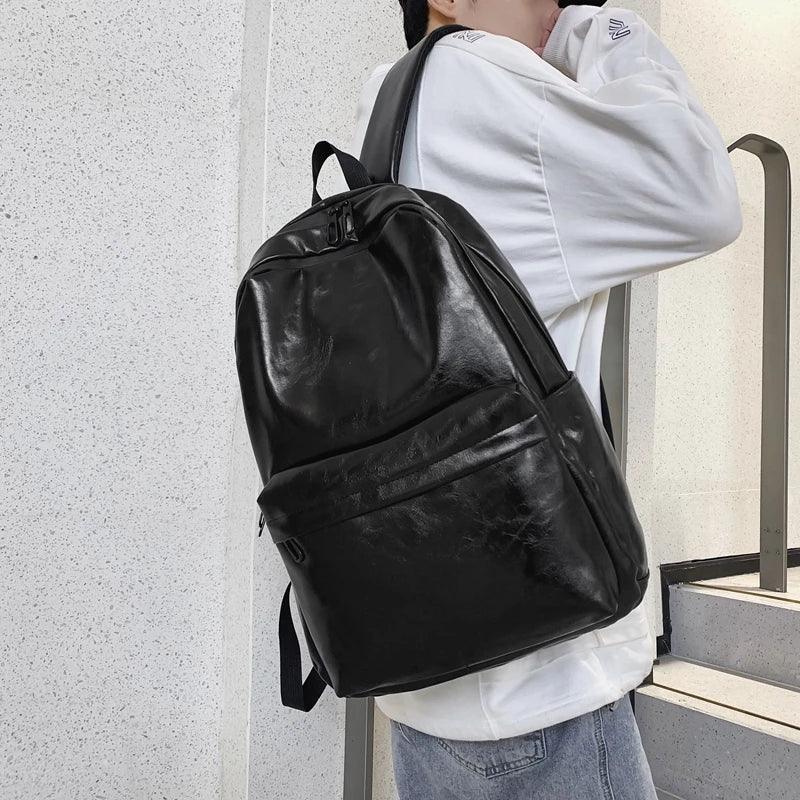 DV1231 Fashion Preppy Style Cool Backpack - PU Leather Bags - Touchy Style .