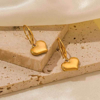 Earring Charm Jewelry Metal Twist Unusual Stainless Steel 18K Texture Gold Color YOS0333 - Touchy Style