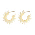 Earring Charm Jewelry Stainless Steel Metal Geometric Gold Color 18 K Texture YOS1113 - Touchy Style