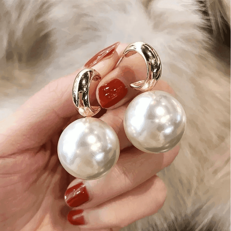 Earrings Charm Jewelry Big Simulated Pearl Fashion 