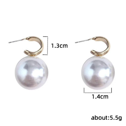 Earrings Charm Jewelry Big Simulated Pearl Fashion 